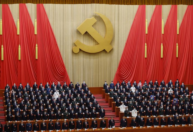 Vista general de la ceremonia de apertura del XX Congreso Nacional del Partido Comunista de China en el Gran Salón del Pueblo en Pekín, el 16 de octubre de 2022. EFE/EPA/MARK R. CRISTINO