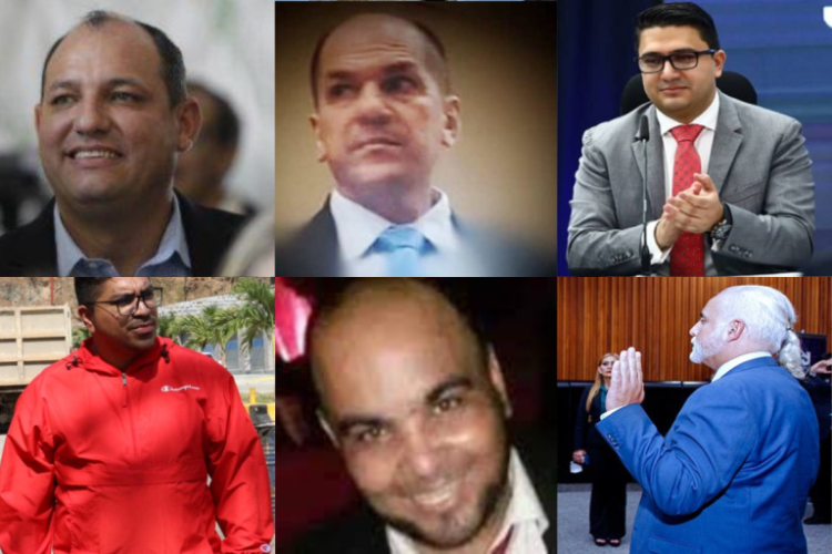 Funcionarios públicos acusados de corrupción. Combinación de imágenes: Aporrea/Tal Cual/Doble Llave/El Nacional/VTV