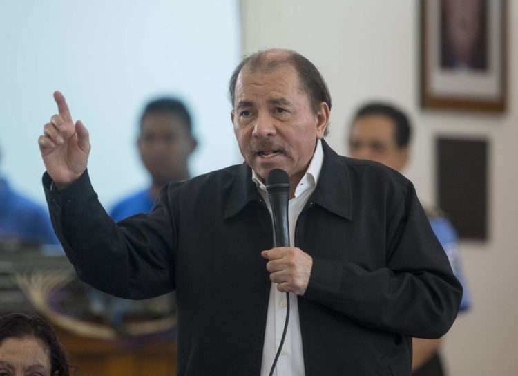 Fotografía del presidente de Nicaragua, Daniel Ortega. EFE/Jorge Torres.