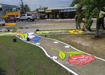 Caminerias y aceras también fueron objeto de retoque y embellecimiento en Sabana de Mendoza