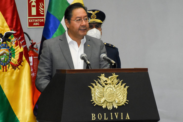 Imagen de archivo del presidente de Bolivia, Luis Arce. EFE/Stringer