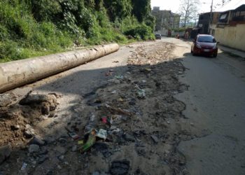 Intransitable paso hacia Santo Domingo en Valera