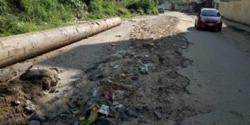 Intransitable paso hacia Santo Domingo en Valera