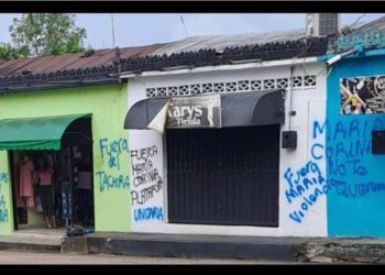 En Táchira rayan paredes con pintas en contra de María Corina Machado