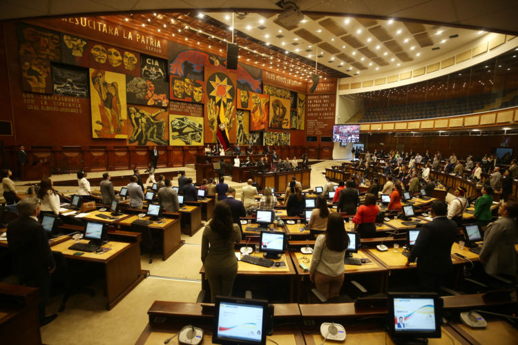 Vista general durante la instalación de una sesión parlamentaria hoy, en Quito (Ecuador). EFE/José Jácome