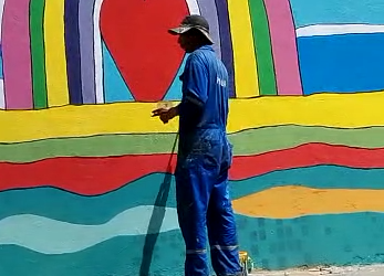 Realizan mural en apoyo a niños con TEA en Valera