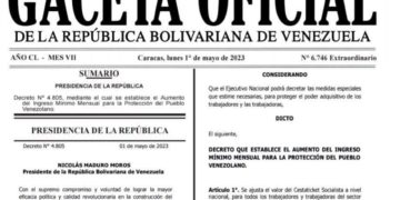En Gaceta aumento del cestaticket a Bs.1000 y “bono de guerra económica” a partir de Bs.500