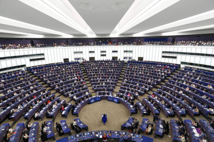 Vista general del Parlamento Europeo este miércoles en Esrasburgo (Francia). EFE/EPA/JULIEN WARNAND
