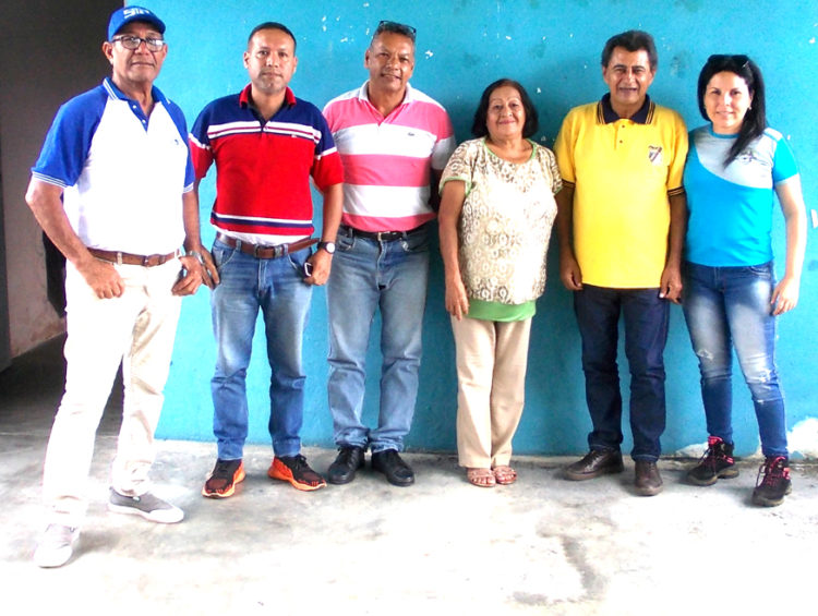 El grupo de delegados que se reunió en Betijoque con Gilmer Avendaño.