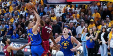 Miami le quitó el invicto en casa a Denver e igualó 1-1 la serie de la final de la NBA