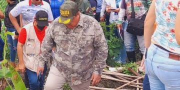 Autoridades visitan al Pie del Portachuelo afectado por las lluvias en Boconó