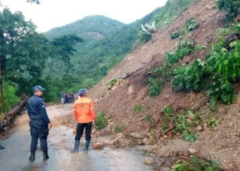Deslizamiento de tierra en la Troncal 07 dejó sin paso vehicular a Biscucuy y Boconó