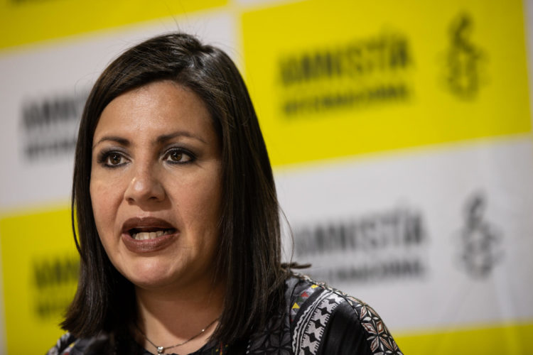 Fotografía de archivo donde aparece Erika Guevara, directora para las Américas de Amnistía Internacional. EFE/Alberto Valdés