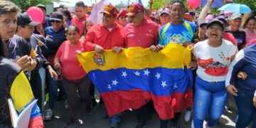 Marea roja en apoyo al gobierno nacional llegó al municipio La Ceiba