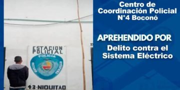 Por atentar contra la Ley Orgánica del Sistema y Servicio Eléctrico arrestan a un hombre en el municipio Boconó