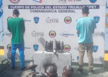 Policia de Trujillo detiene a sujetos por hurto y saboteo al Sistema Eléctrico Nacional