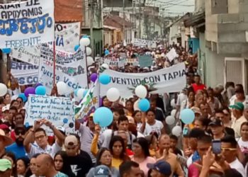 Marcha en apoyo a la gestión del alcalde de Motatán, Heriberto Materán