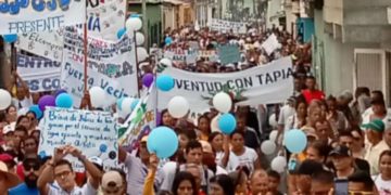 Marcha en apoyo a la gestión del alcalde de Motatán, Heriberto Materán