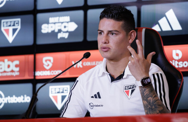 James Rodríguez presentado con el Sao Paulo: «Era un sueño poder jugar aquí en Brasil»