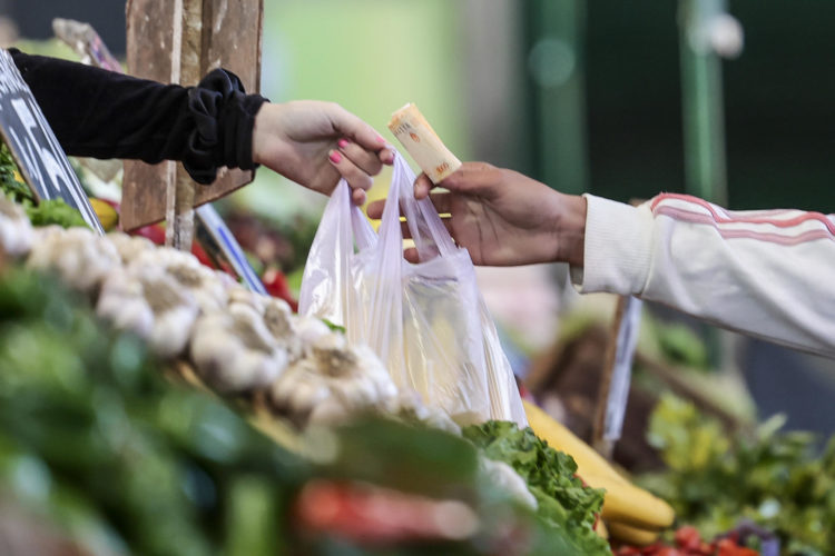 Fotografía de archivo de una persona que realiza compras en el mercado Central de Frutas y Verduras en la localidad de Tápiales, en Buenos Aires (Argentina). EFE/Juan Ignacio Roncoroni