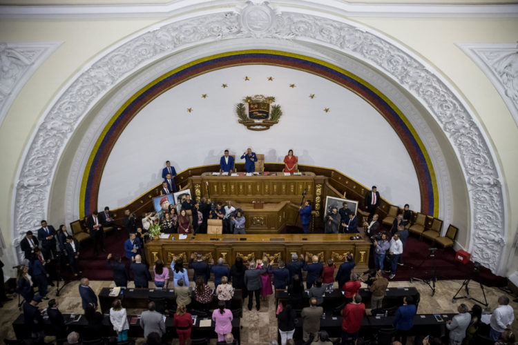 Un sesión enel Palacio Federal Legislativo de la Asamblea Nacional, en una fotografía de archivo. EFE/ Miguel Gutiérrez