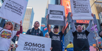 Venezolanos reclaman en Times Square el cierre de los «centros de tortura» en su país