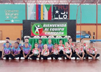 Trujillo recibió a sus talentos de la acrobática y trampolín   