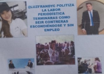 Dejan panfletos en Colegio Nacional de Periodistas contra periodista Luzfrandy Contreras