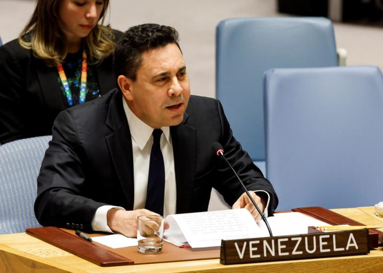 Foto de archivo del embajador de Venezuela ante las Naciones Unidas, Samuel Moncada. EFE/Justin Lane
