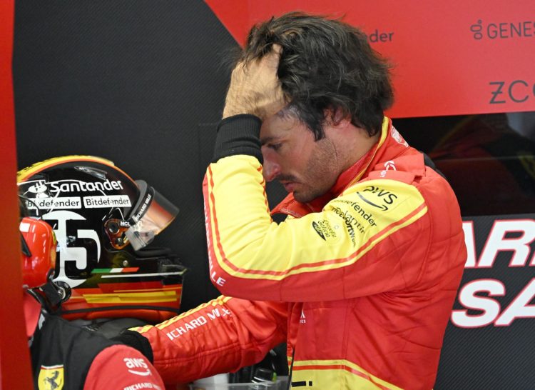 El piloto español Carlos Sainz, de la escudería Ferrari,en Monza (Itali EFE/EPA/Daniel Dal Zennaro