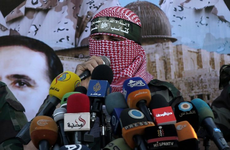 Foto de archivo de Abu Obeida, el portavoz de las Brigadas de Ezeldin Al Qasam (el brazo armado de Hamás). EFE/EPA/Mohammed Saber