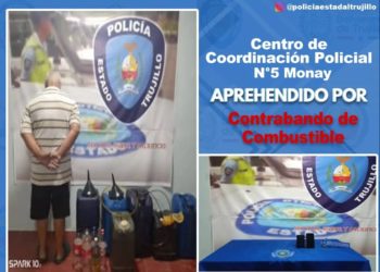 Arrestan a hombre por venta ilegal de combustible en Boconó