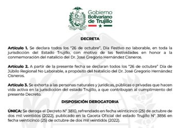 Decretan este #26Oct Día Festivo no laborable por natalicio de José Gregorio Hernández