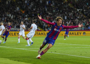 1-0. El juvenil Marc Guiu desatasca al Barça antes del clásico