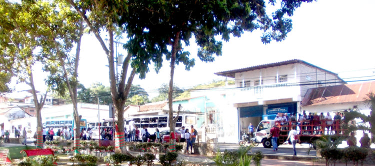 La salida de los activistas del Psuv fue desde los alrededores de la plaza Bolívar.
