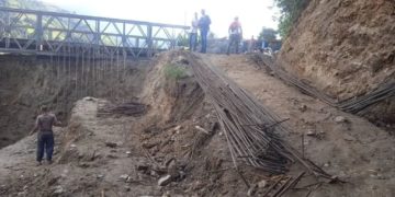 Avanzan trabajos de construcción en el puente “La Cavita” de Boconó