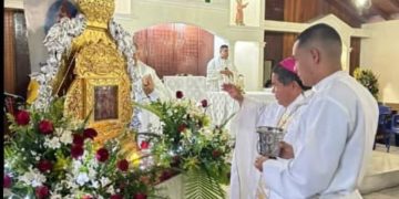 Imagen de Nuestra Señora de Chiquinquirá en Bella Vista recibió la bendición del obispo de Trujillo