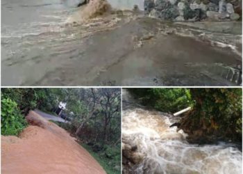 Lluvias de este martes 7 de noviembre causa crecidas de ríos y quebradas afectando la vialidad en El Valle de Mérida