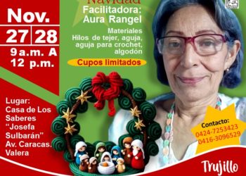 Taller de tejido tradicional navideño en la Casa de los Saberes “Josefa Sulbarán”