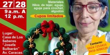 Taller de tejido tradicional navideño en la Casa de los Saberes “Josefa Sulbarán”