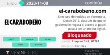 Página web de El Carabobeño está bloqueada por varias operadoras de internet
