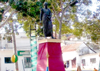 El pasado 17 de diciembre el Bolívar de la plaza de Betijoque fue disfrazado de nuevo