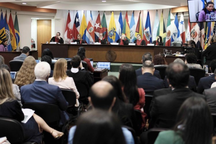 Fotografía de archivo de una audiencia de la Corte Interamericana de Derechos Humanos (CorteIDH), en San José (Costa Rica). EFE/Jeffrey Arguedas