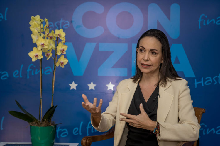 La opositora venezolana María Corina Machado, en una fotografía de archivo. EFE/Miguel Gutiérrez