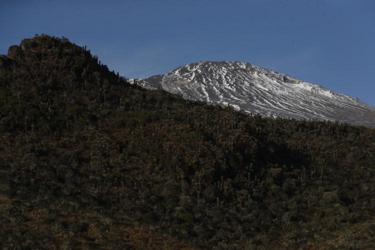 Fotografía de la cima del volcán Nevado del Ruiz, en una fotografía de archivo. EFE/ Ernesto Guzmán