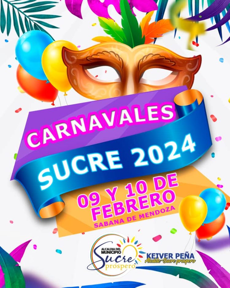 La fiesta de Carnaval es este  9 y 10 de febrero es Sabana de Mendoza.