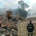 Bomberos de Boconó combaten incendio en el vertedero de basura