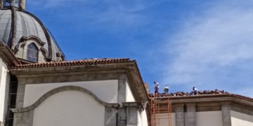 Reparan techos de la Catedral y Casa de la Cultura Juan Félix Sánchez de Mérida