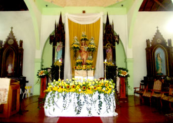 Lleno total del templo San Juan Bautista en la fiesta de la Candelaria en Betijoque