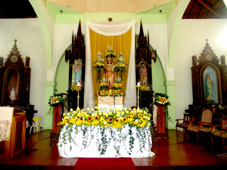 La virgen de la Candelaria ocupó lugar preferencial en el altar Mayor del templo San Juan Bautista de Betijoque.